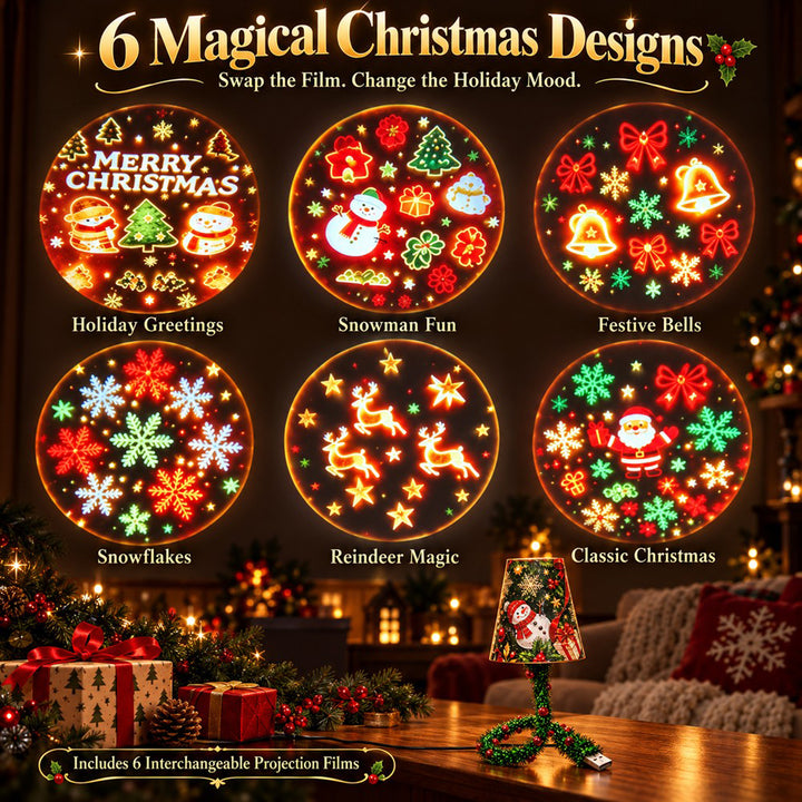 Creative Cartoon Christmas Ceiling Projection Lights Decoration