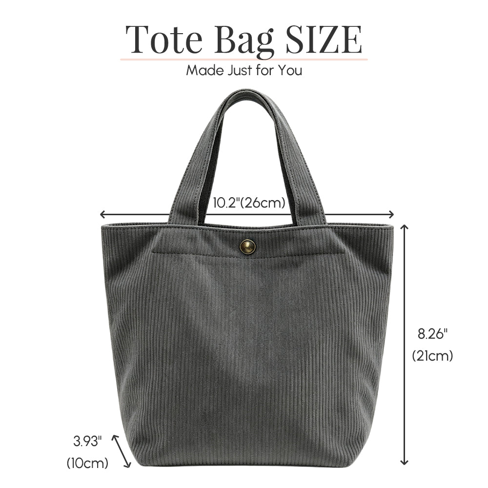 Personalized Kids Name Tote Bag Custom Corduroy Handbag for Toddlers Girls Back to School Baby Shower Birthday Gift