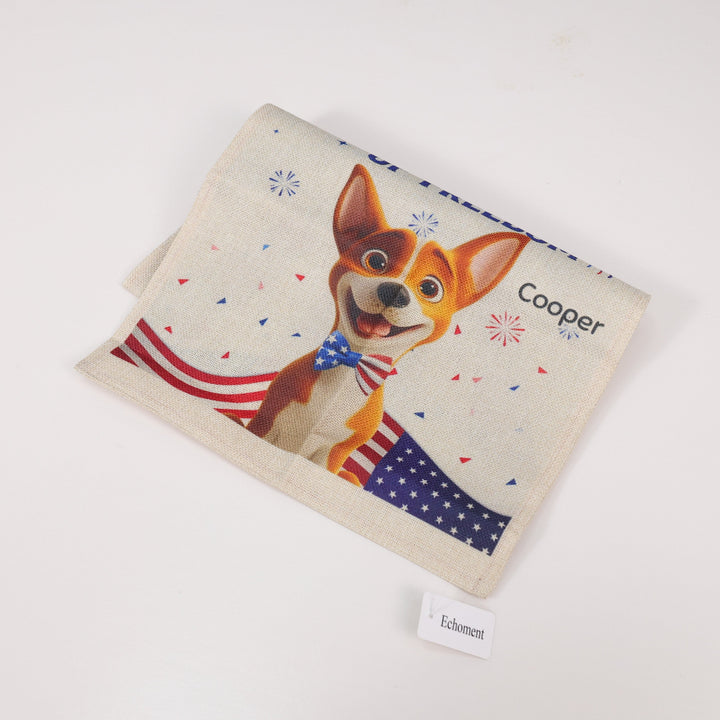 Echoment - Personalized Paws For 250th Freedom Garden Flag Patriotic Dog Outdoor House Decor Gift