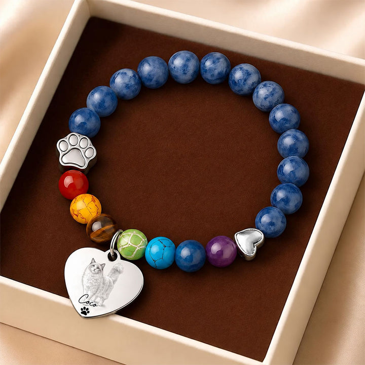 Always In My Heart - Personalized Pet Loss Memorial Bracelet Custom Dog Cat Sympathy Gift For Women