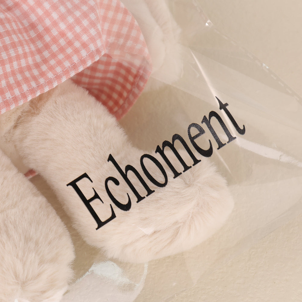 Echoment - Personalized Embroidered Name Bunny Plush Soft Rabbit Doll Baby Shower Gift for Nursery Daycare Baby Girls