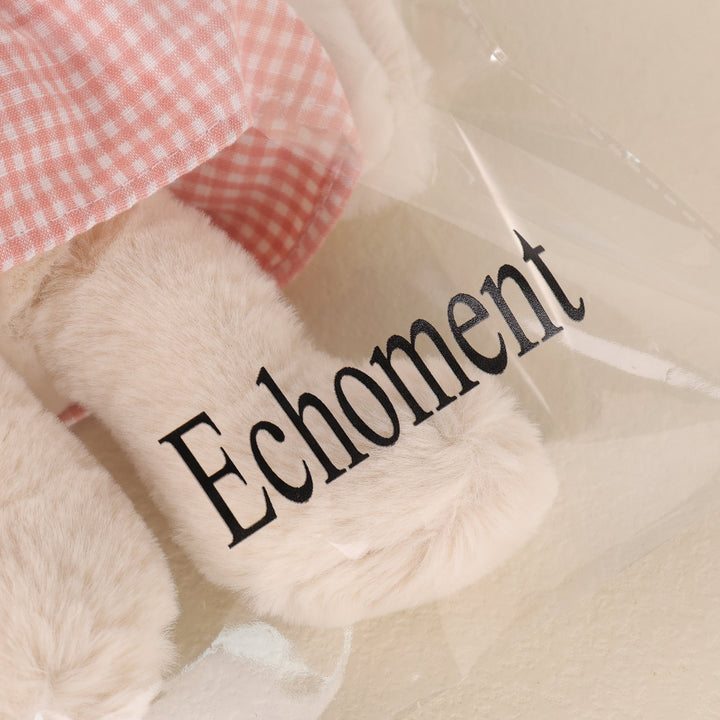 Echoment - Personalized Embroidered Name Bunny Plush Soft Rabbit Doll Baby Shower Gift for Nursery Daycare Baby Girls