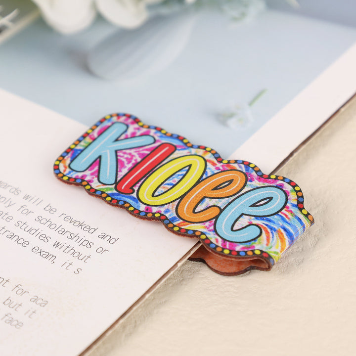 Echoment - Personalized Paisley Floral Doodle Magnetic Bookmark Clips with Custom Name Reading Gift for Book Lovers Birthday Keepsake - Where Every Chapter Knows Your Name