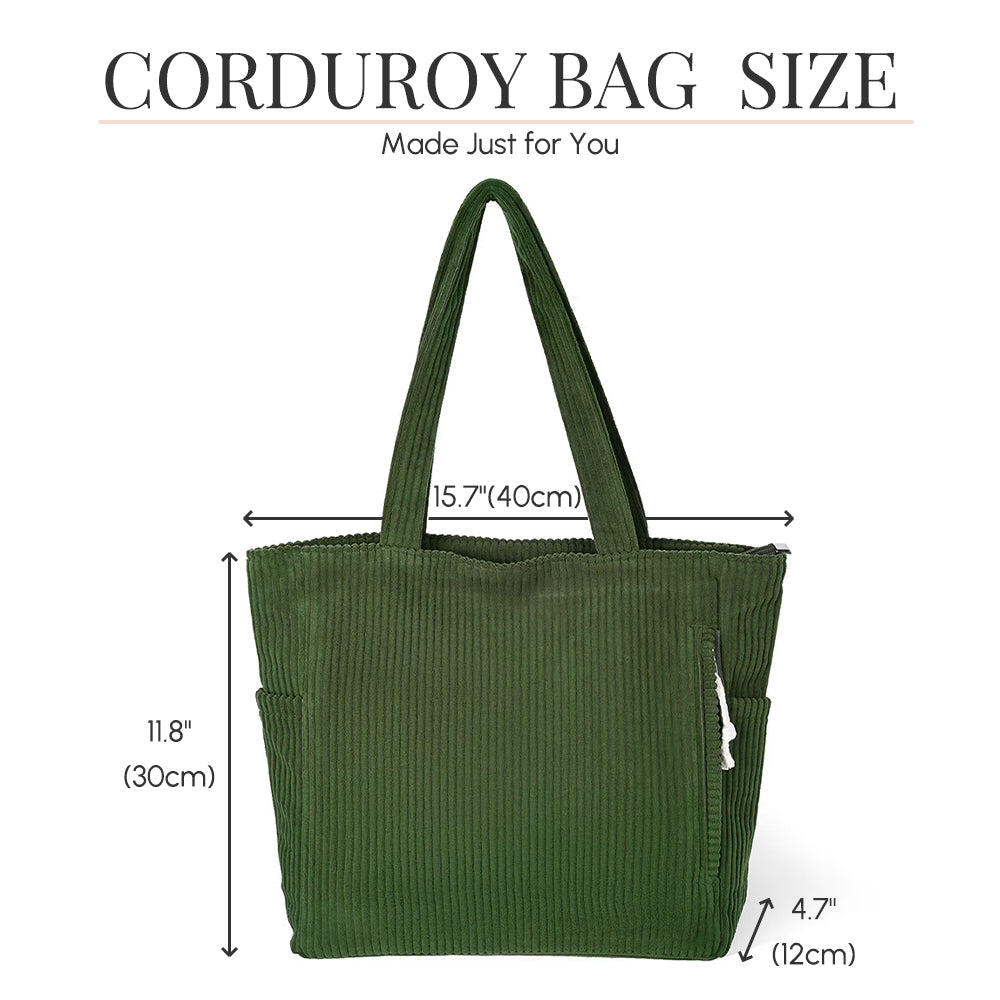 Personalized Teacher Portrait Corduroy Tote Bag Custom Teacher Appreciation Gift with Subject Name Back to School Birthday Gift for Teacher