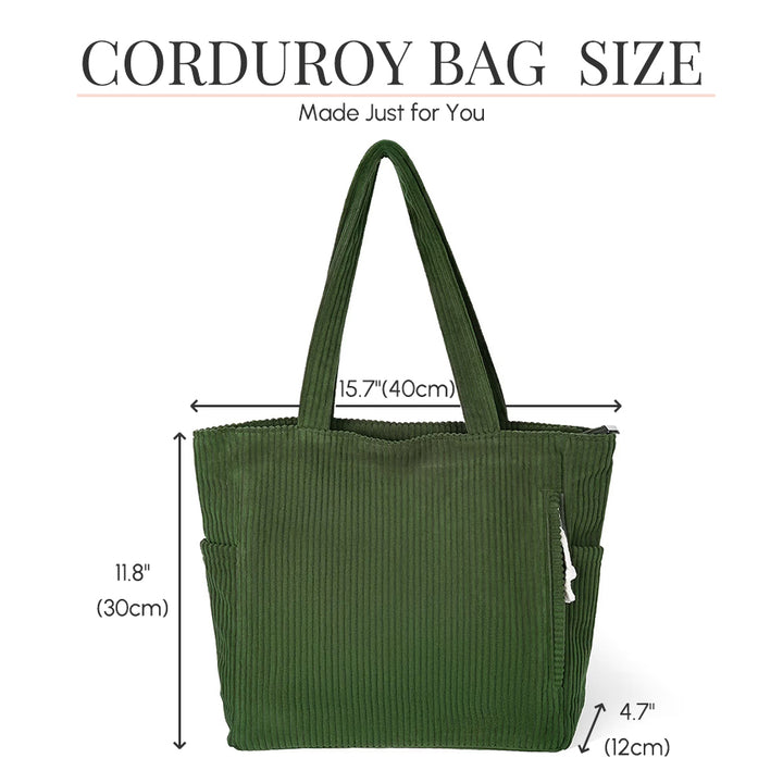 Personalized Teacher Portrait Corduroy Tote Bag Custom Teacher Appreciation Gift with Subject Name Back to School Birthday Gift for Teacher
