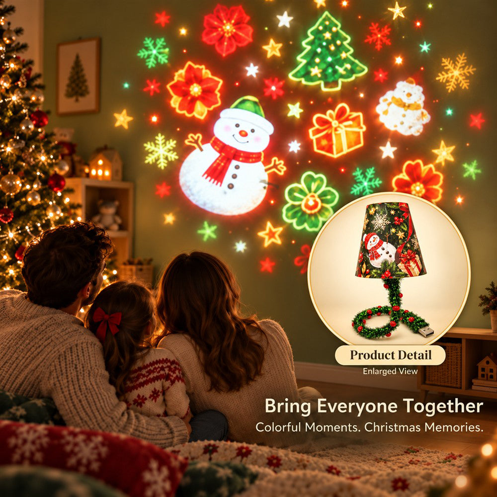 Creative Cartoon Christmas Ceiling Projection Lights Decoration