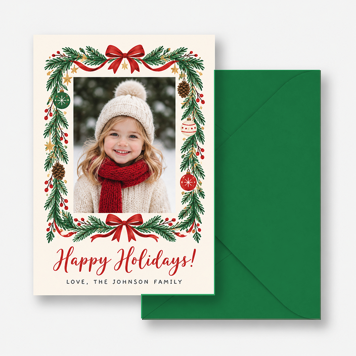 Holidazzle Garland Frame Holiday Card