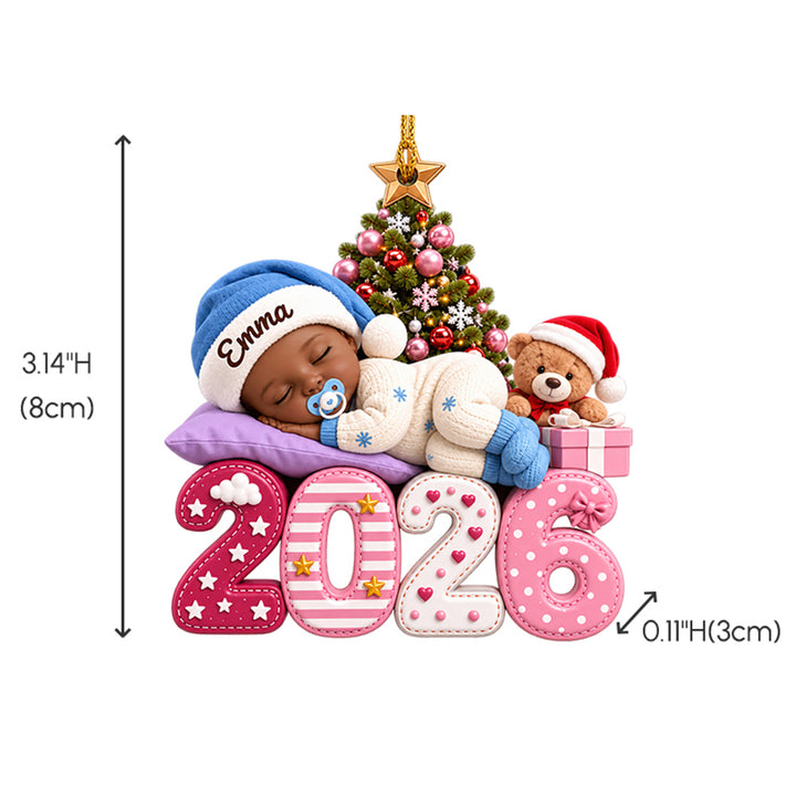 Our Greatest Blessing Ever - Personalized Shape Acrylic Ornament Newborn Baby Birth Announcement Keepsake Gift for New Parents