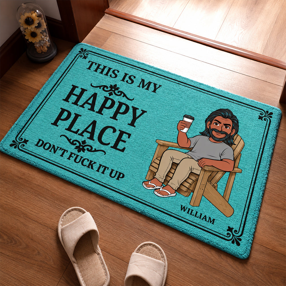 Our Little Slice Of Heaven - Personalized Summer Vacation Doormat Custom Home Decor Decorative Mat for Couples