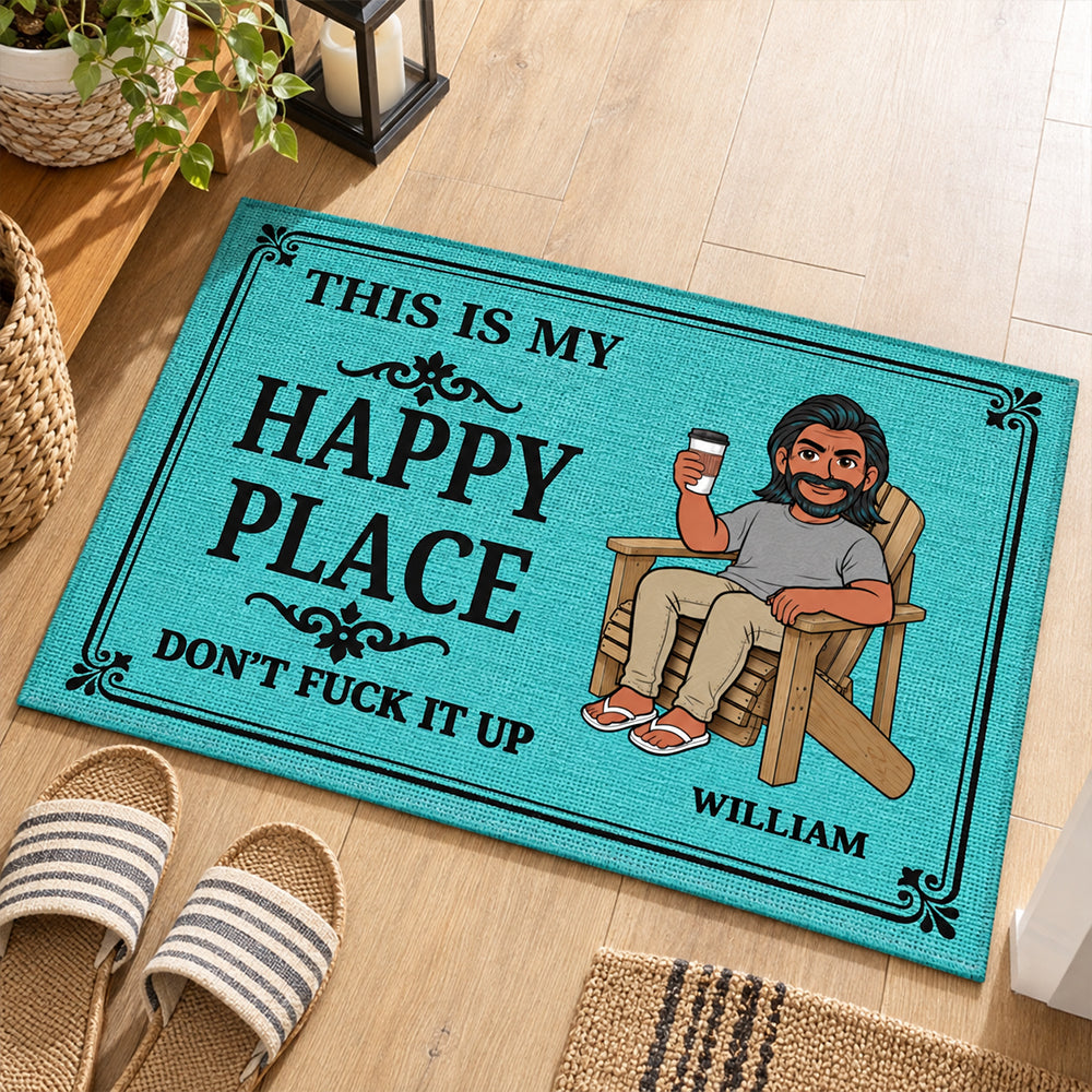 Our Little Slice Of Heaven - Personalized Summer Vacation Doormat Custom Home Decor Decorative Mat for Couples