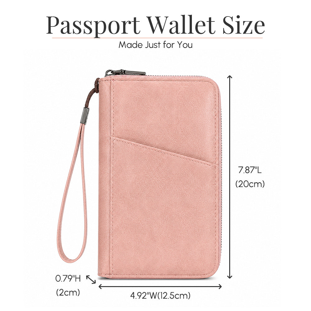 Personalized Custom Travel Character Clipart Passport Wallet Custom Name PU Leather Passport Holder With Wrist Strap Gift For Travelers