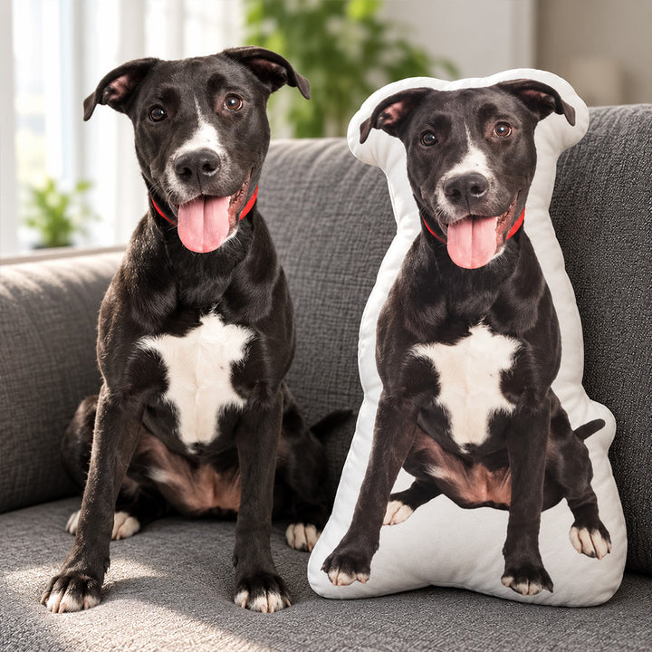 Personalized 3D Pet Shaped Pillow Custom Photo Cutout Cushion Dog and Cat Portrait Unique Pet Memorial Gift for Lovers