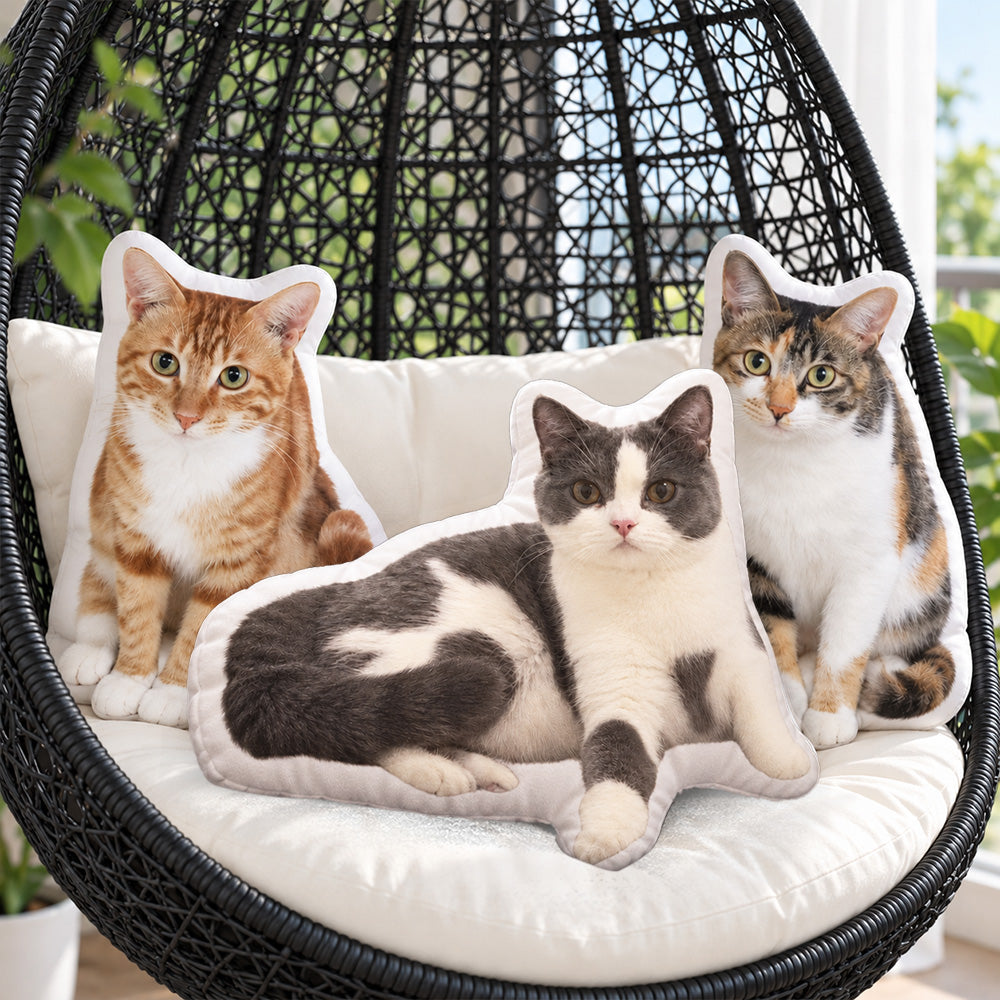 Personalized 3D Pet Shaped Pillow Custom Photo Cutout Cushion Dog and Cat Portrait Unique Pet Memorial Gift for Lovers