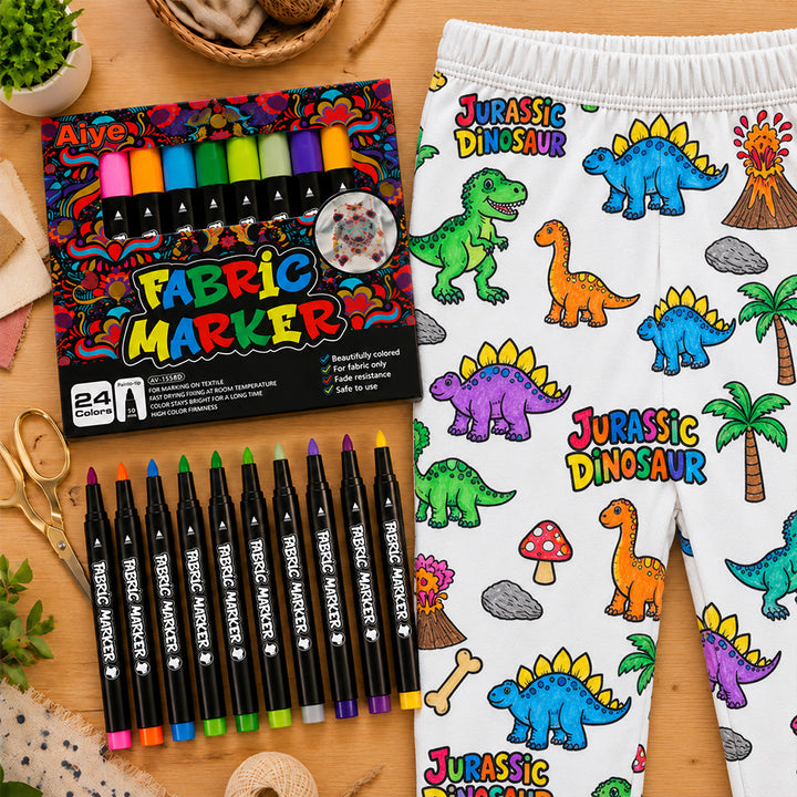 Personalized DIY Coloring Kids Bamboo Viscose Pajama Set Soft Breathable Long Sleeve Sleepwear Toddler PJs 10 Markers Birthday Gift