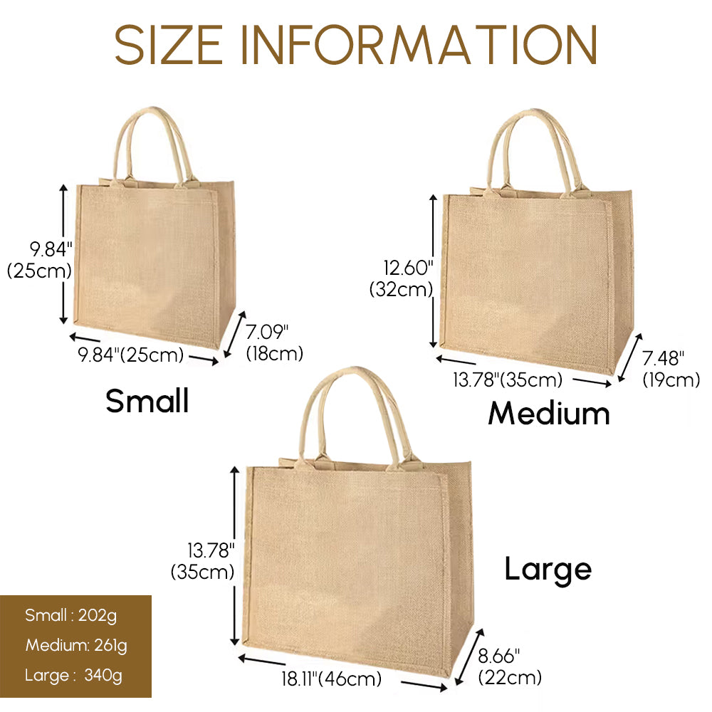 Personalized Doll Inspired Jute Tote Bag Custom Name Travel Beach Carryall Monogram Shopping Bag Camping Gifts