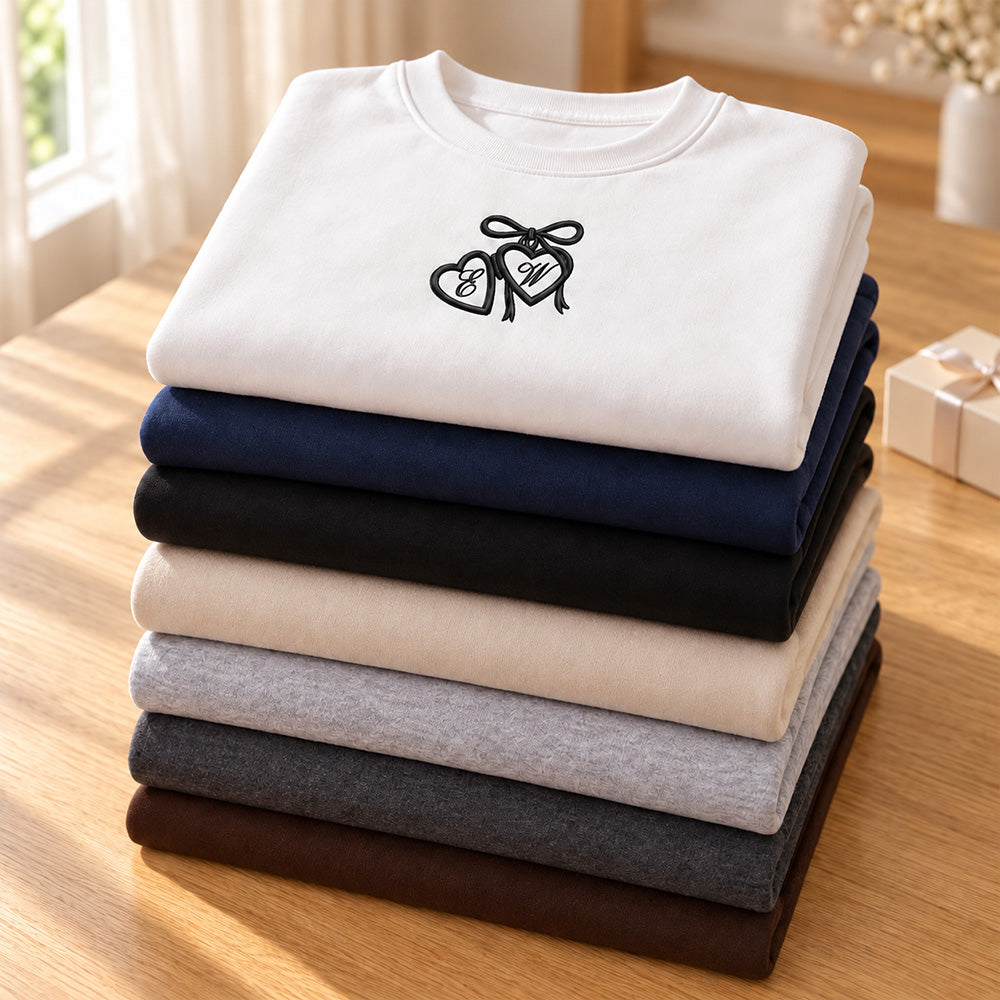 Personalized Embroidered Coquette Bride Hoodie &amp; Sweatshirt, Custom Future Mrs Crewneck, Engagement &amp; Bridal Shower Gift for Fiancee