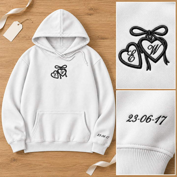 Personalized Embroidered Coquette Bride Hoodie &amp; Sweatshirt, Custom Future Mrs Crewneck, Engagement &amp; Bridal Shower Gift for Fiancee