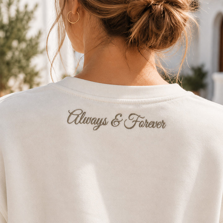 Personalized Embroidered Roman Numeral Date Couple Hoodie Sweatshirt Tee Anniversary Valentine Gift for Boyfriend Girlfriend