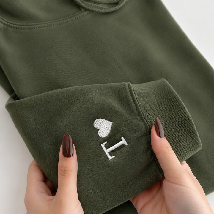 Personalized Embroidered Roman Numeral Date Couple Hoodie Sweatshirt Tee Anniversary Valentine Gift for Boyfriend Girlfriend