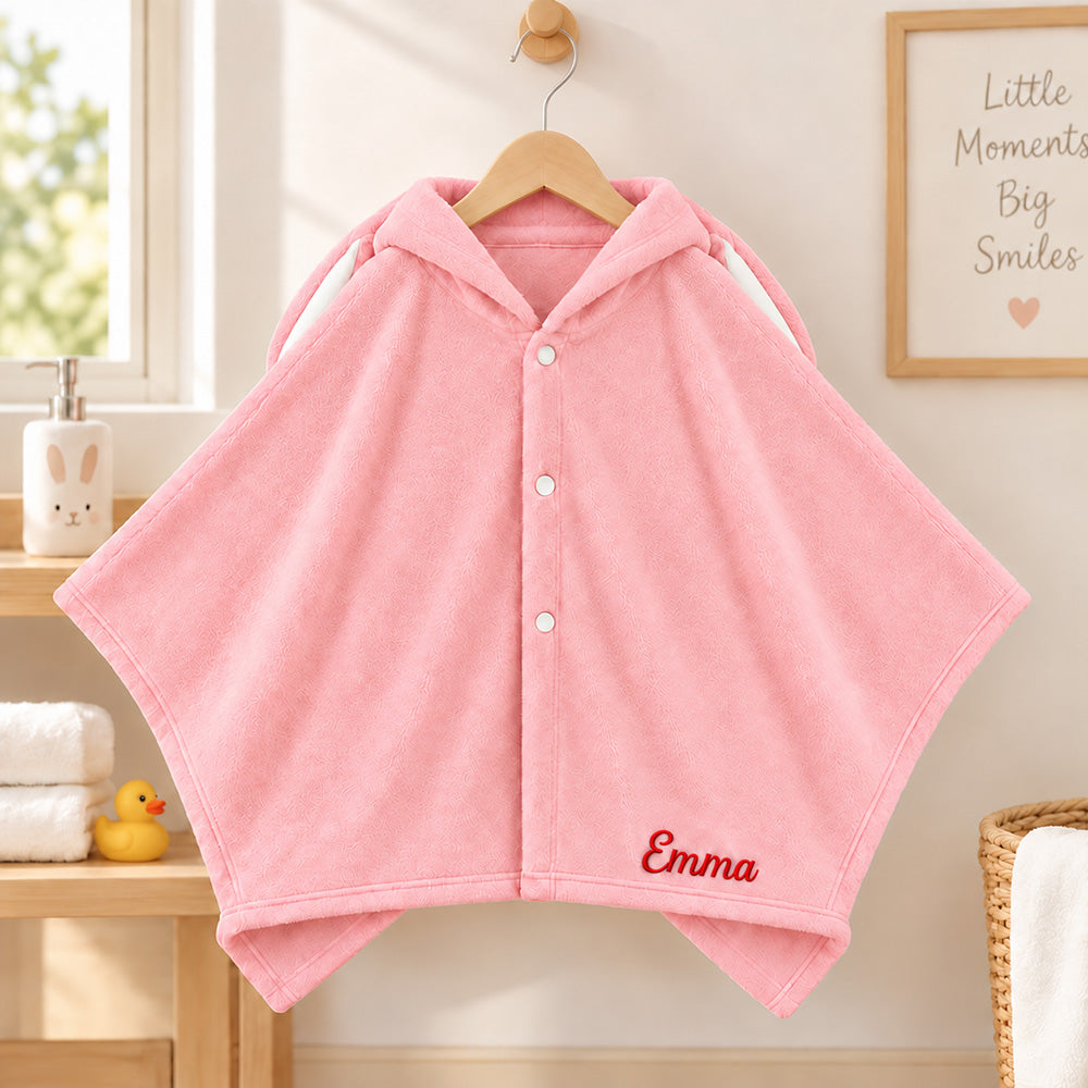 Personalized Kids Animal Bathrobe Custom Name 12 Cute Character Options Soft Flannel Hooded Sleepwear Daily Loungewear Gift