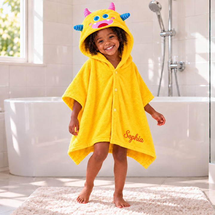 Personalized Kids Animal Bathrobe Custom Name 12 Cute Character Options Soft Flannel Hooded Sleepwear Daily Loungewear Gift
