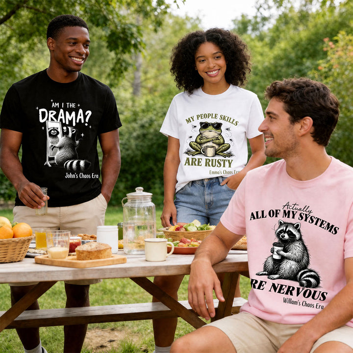 Personalized Mood Graphic T-Shirt Sarcastic Frog Tee Funny Gifts for Bestie Friends Classmates