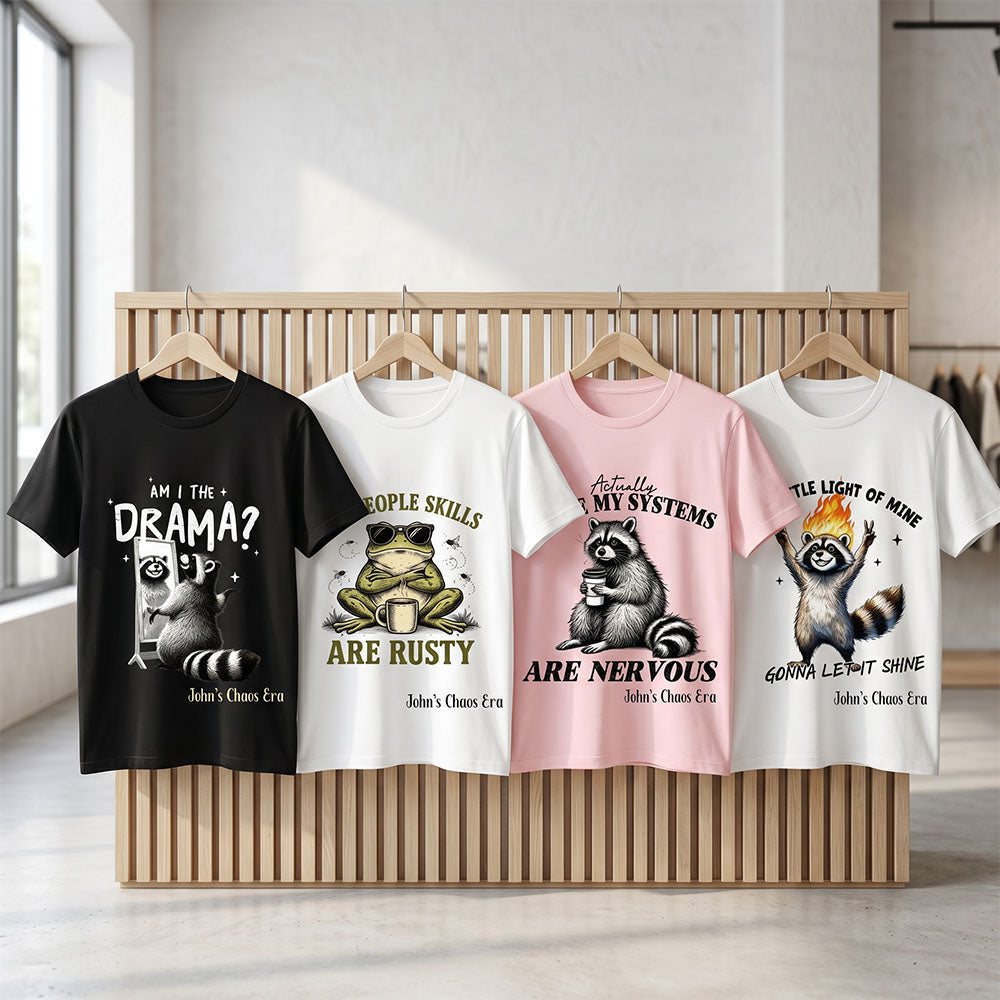 Personalized Mood Graphic T-Shirt Sarcastic Frog Tee Funny Gifts for Bestie Friends Classmates