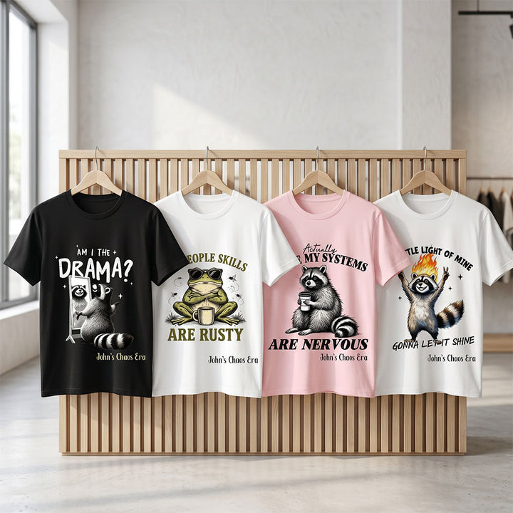 Personalized Mood Graphic T-Shirt Sarcastic Frog Tee Funny Gifts for Bestie Friends Classmates