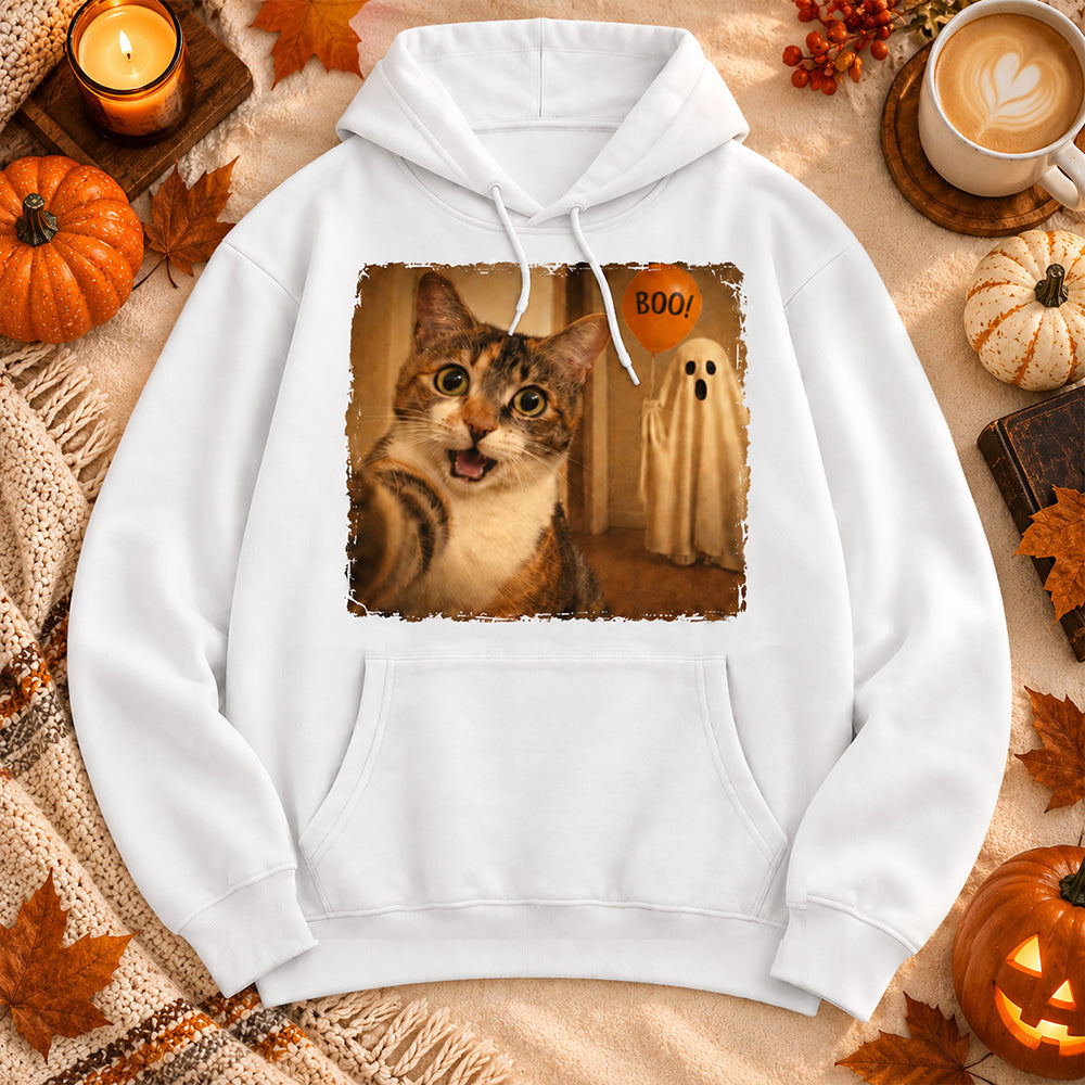 Personalized Pet Photo Halloween Apparel Custom Dog Cat Vintage Spooky Shirt and Sweatshirt for Pet Owners and Lovers