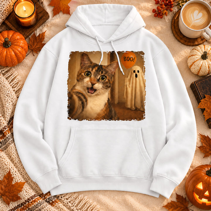 Personalized Pet Photo Halloween Apparel Custom Dog Cat Vintage Spooky Shirt and Sweatshirt for Pet Owners and Lovers