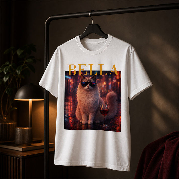 Personalized Pet Portrait Shirt Funny Vintage Graphic Tee Custom Gift for Pet Lovers