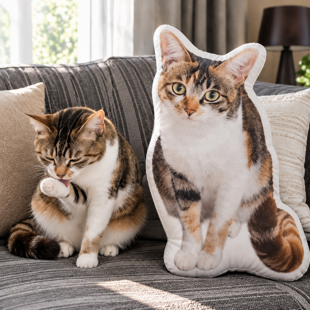 Personalized 3D Pet Shaped Pillow Custom Photo Cutout Cushion Dog and Cat Portrait Unique Pet Memorial Gift for Lovers