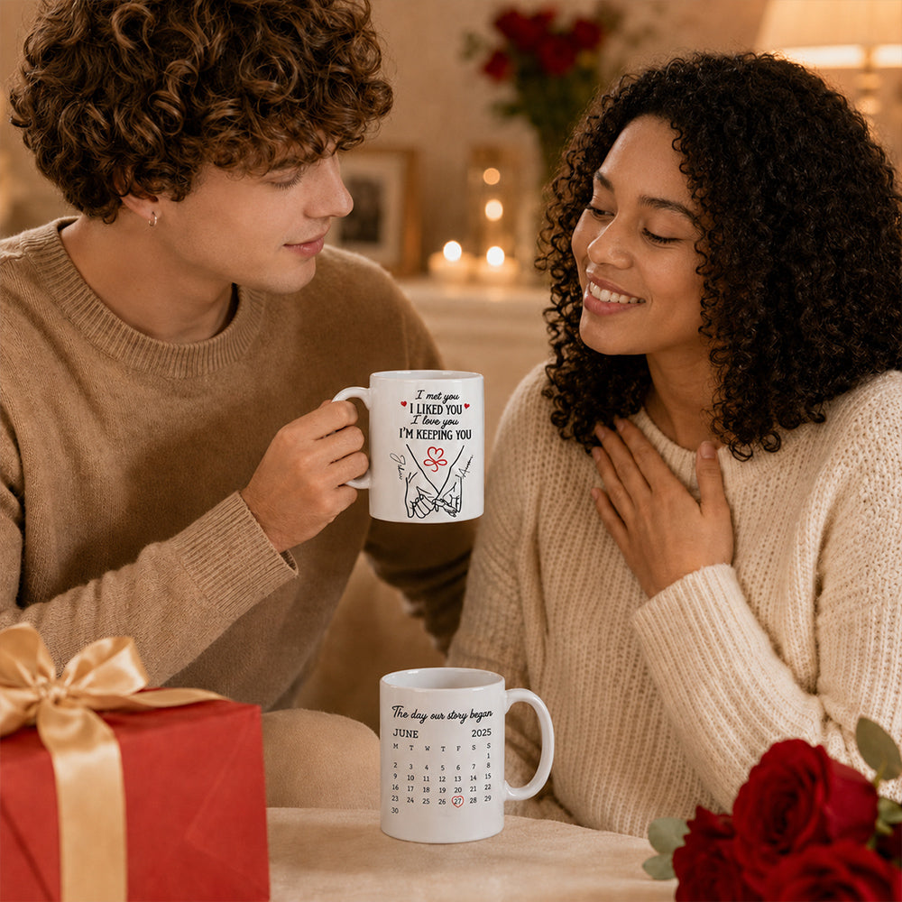 Personalized Anniversary Coffee Mug Custom Couple Design with Names and Special Date Romantic Wedding Gift for Husband Wife Him Her and Couples