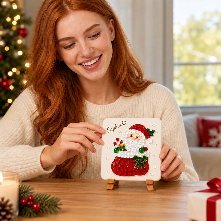 Personalized Christmas DIY Art Kit with Name Creative Holiday Craft Set Festive Home Office Decoration Gift for Family Friends Craft Lovers