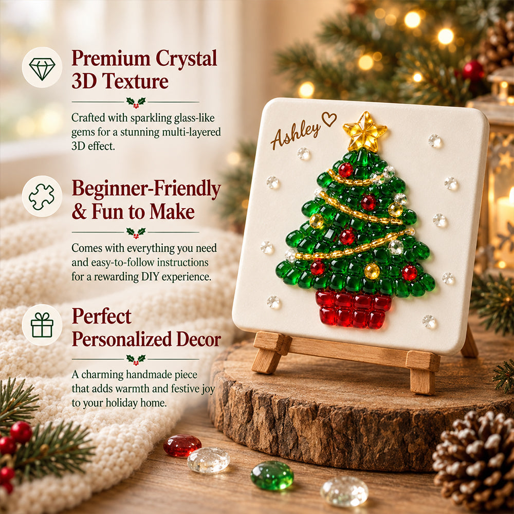 Personalized Christmas DIY Art Kit with Name Creative Holiday Craft Set Festive Home Office Decoration Gift for Family Friends Craft Lovers