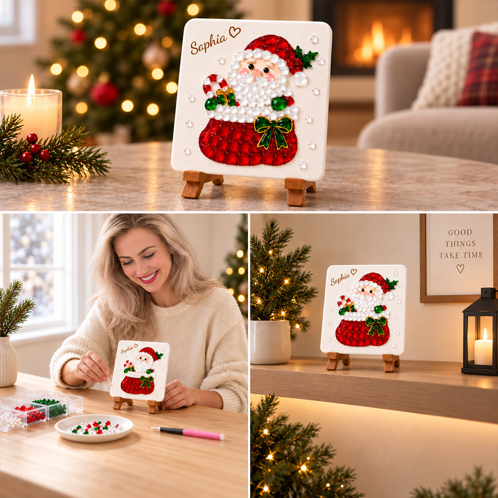 Personalized Christmas DIY Art Kit with Name Creative Holiday Craft Set Festive Home Office Decoration Gift for Family Friends Craft Lovers