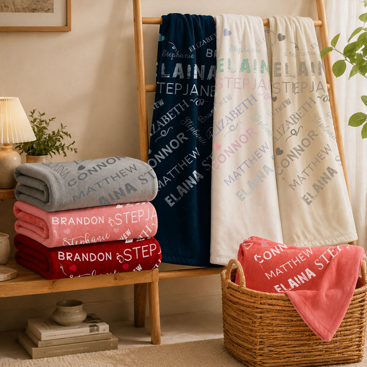 Personalized Close To Her Heart Flannel Blanket Romantic Anniversary Couple Gift Customized Keepsake Present for Valentine&