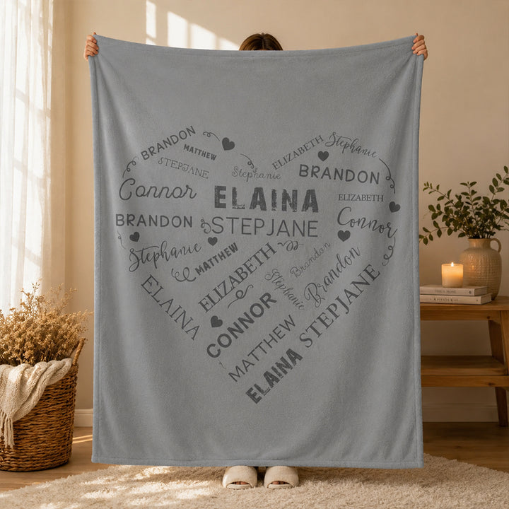 Personalized Close To Her Heart Flannel Blanket Romantic Anniversary Couple Gift Customized Keepsake Present for Valentine&