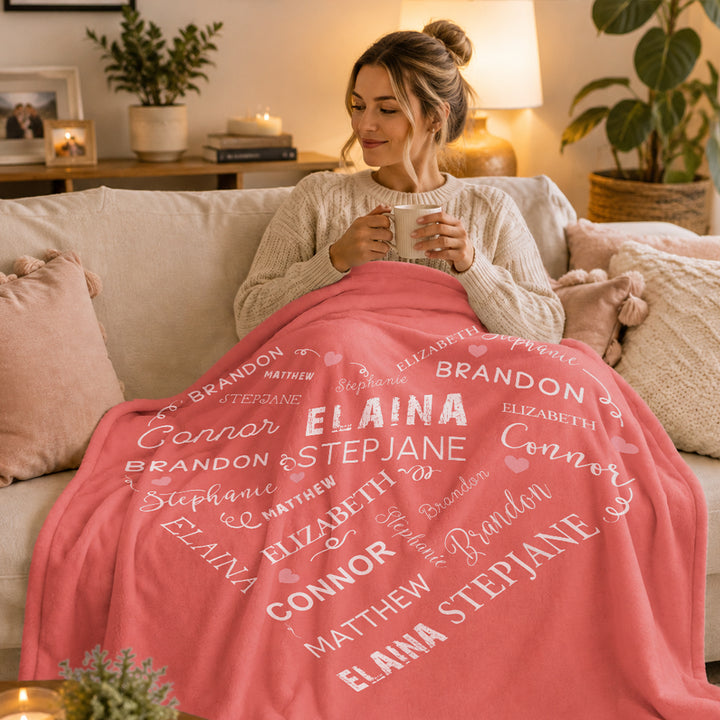 Personalized Close To Her Heart Flannel Blanket Romantic Anniversary Couple Gift Customized Keepsake Present for Valentine&