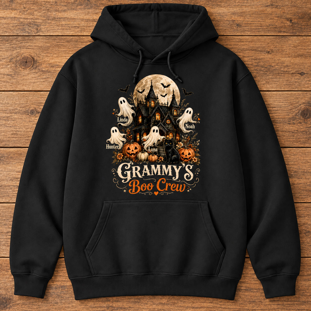 Personalized Grandma’s Boo Crew Halloween Shirt with Names Haunted House Family T-Shirt Halloween Gift for Grandma