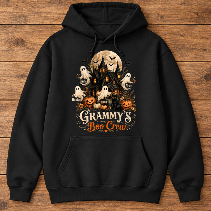Personalized Grandma’s Boo Crew Halloween Shirt with Names Haunted House Family T-Shirt Halloween Gift for Grandma