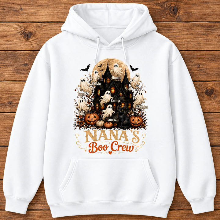 Personalized Grandma’s Boo Crew Halloween Shirt with Names Haunted House Family T-Shirt Halloween Gift for Grandma