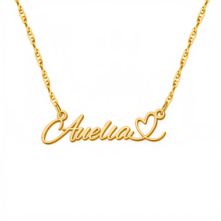 Personalized Heart Name Necklace Dainty Jewelry Anniversary Birthday Gift for Women