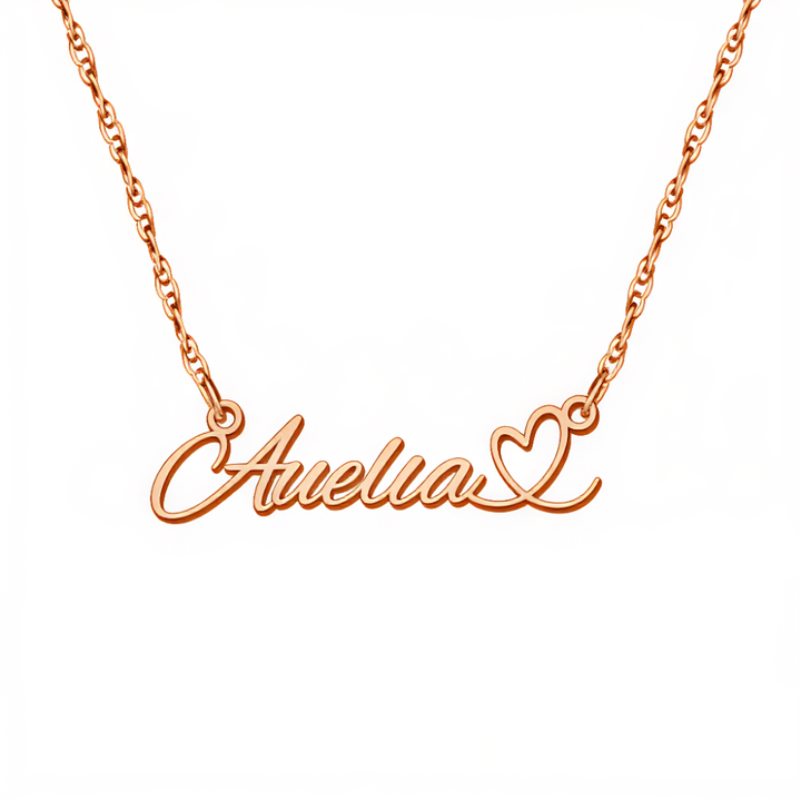 Personalized Heart Name Necklace Dainty Jewelry Anniversary Birthday Gift for Women