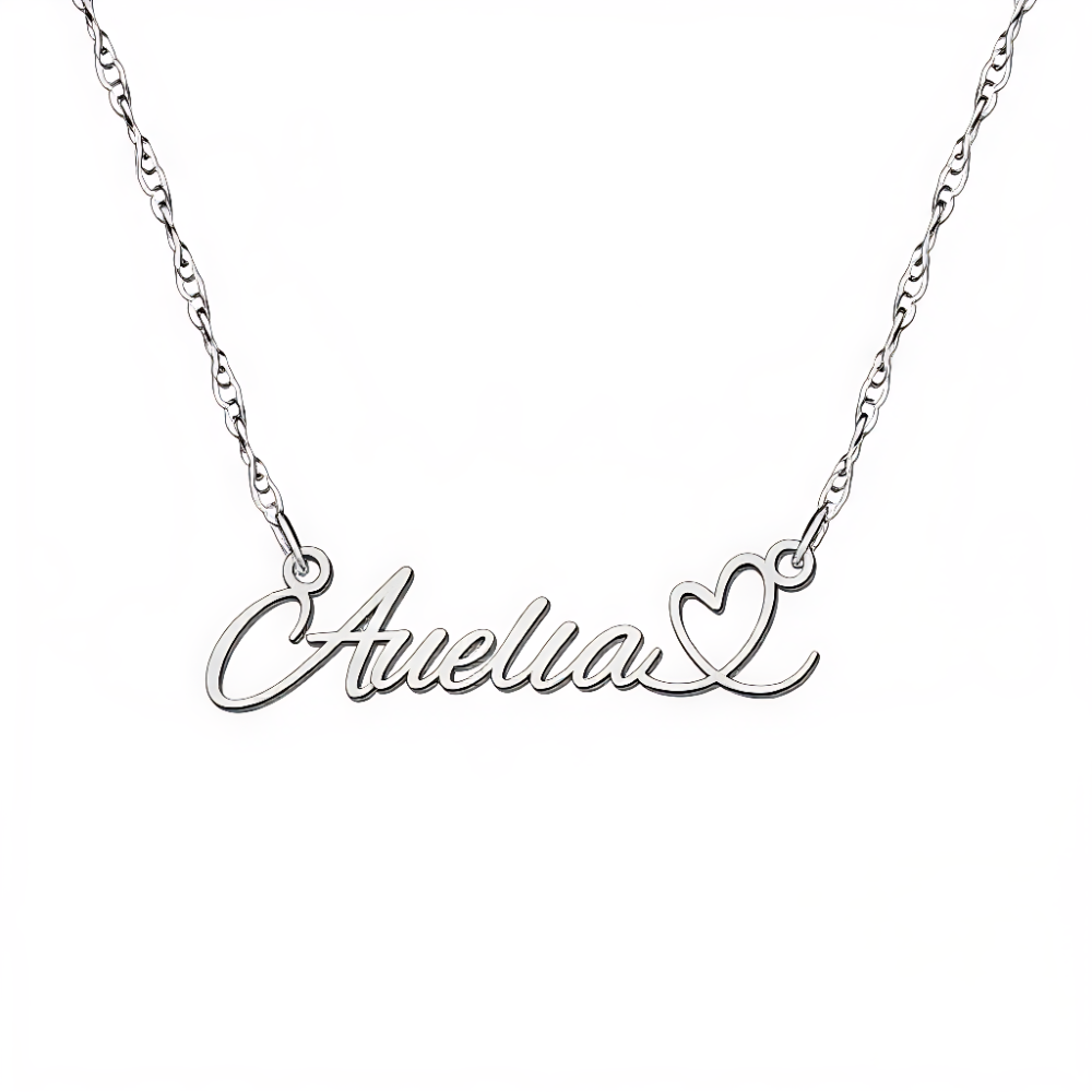 Personalized Heart Name Necklace Dainty Jewelry Anniversary Birthday Gift for Women