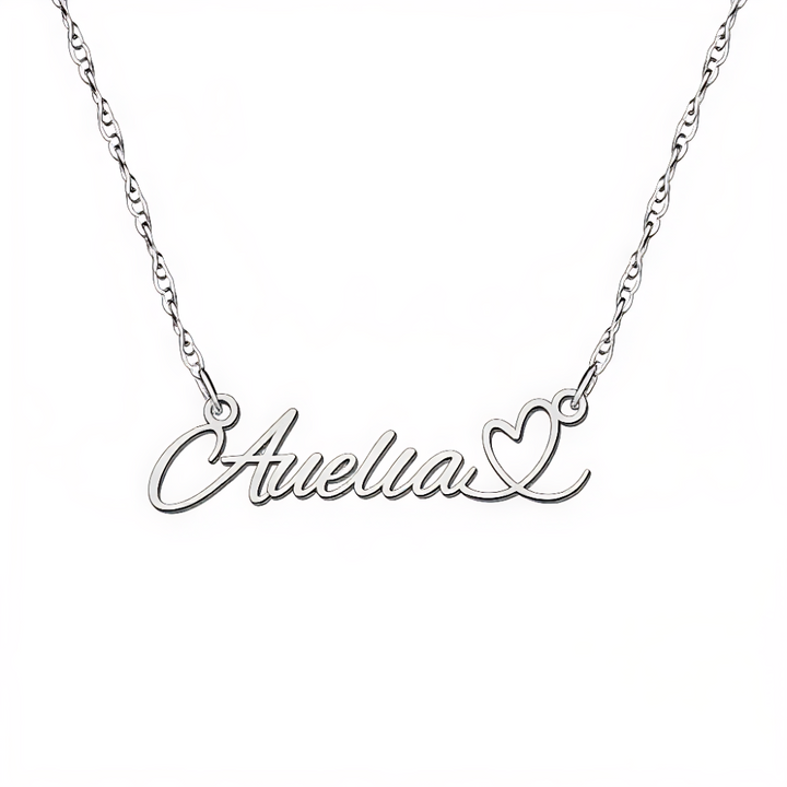 Personalized Heart Name Necklace Dainty Jewelry Anniversary Birthday Gift for Women