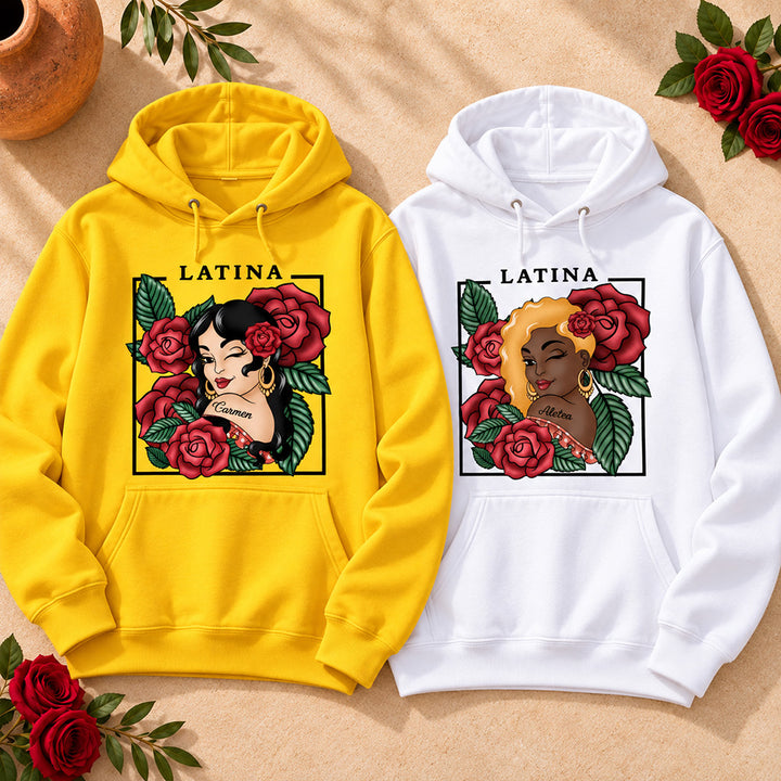 Personalized Hispanic Heritage Woman Shirt with Name Cultural Pride T-Shirt Hispanic Heritage Month Gift for Latina Women Family Friends