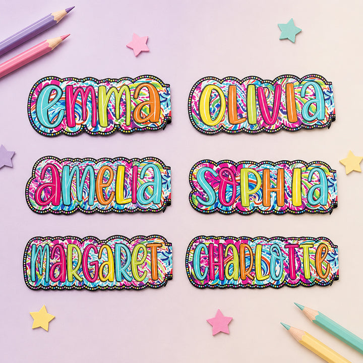 Personalized Paisley Floral Doodle Magnetic Bookmark Clips with Custom Name Reading Gift for Book Lovers Birthday Keepsake - Where Every Chapter Knows Your Name