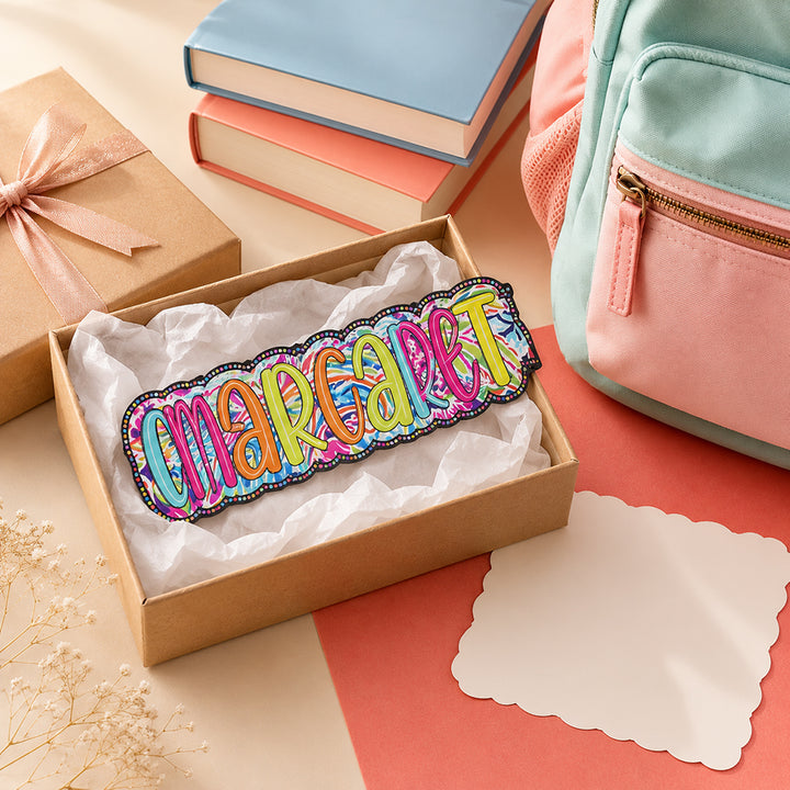 Personalized Paisley Floral Doodle Magnetic Bookmark Clips with Custom Name Reading Gift for Book Lovers Birthday Keepsake - Where Every Chapter Knows Your Name