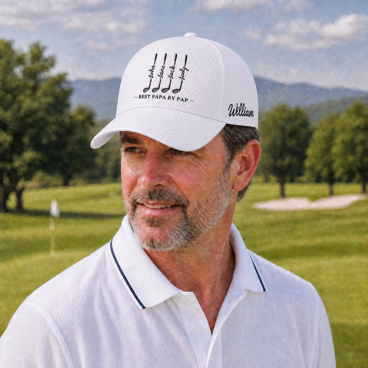 Personalized Papa Golf Cap Custom Name Hat Best Papa By Par Design Golf Lover Gift Father‘s Day Birthday Gift For Him